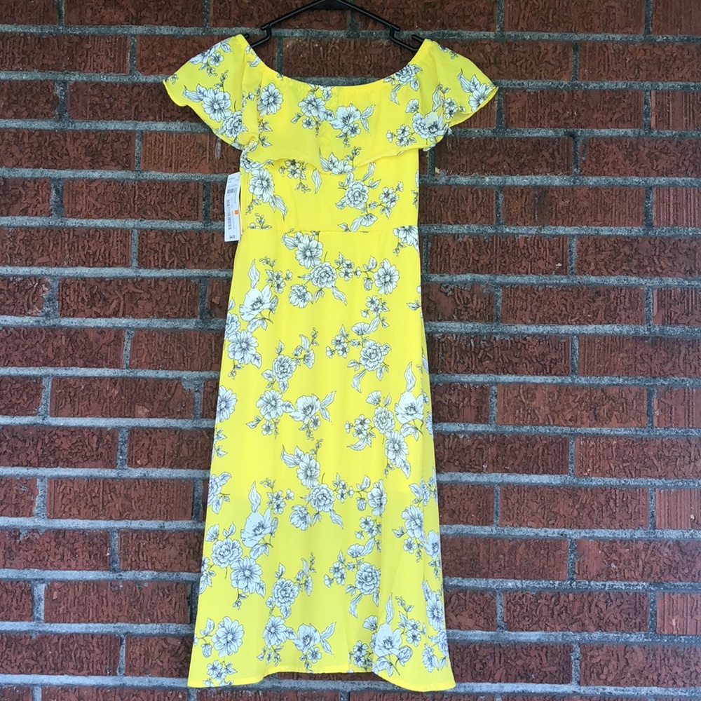 GIANNI BINI GIRLS RUFFLED OFF SHOULD DRESS - Picture 2 of 5
